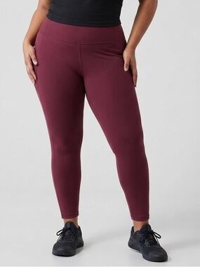 UNDER ARMOUR Plum Stretch Leggings Large Back Poclet 27” Size XL